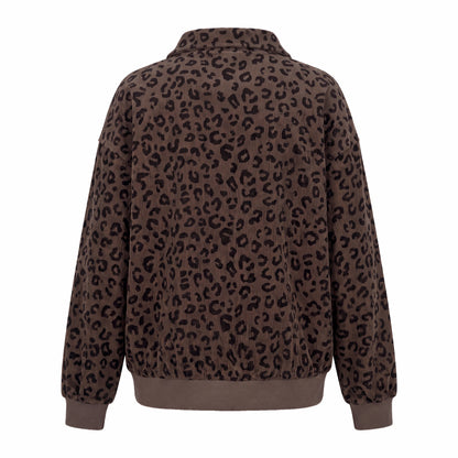 Oversized Ribbed Quarter Zip Sweatshirt