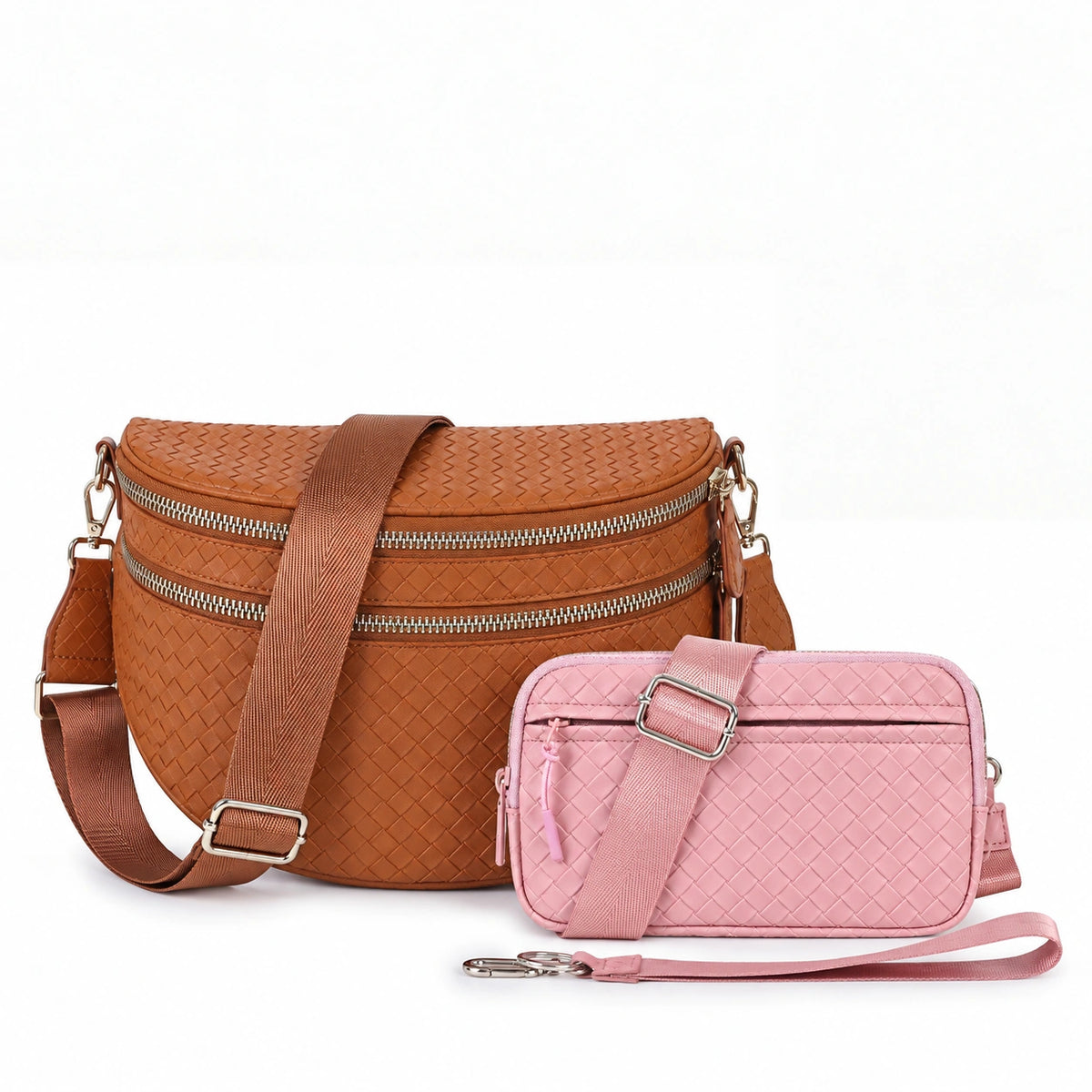 Woven duo — 04-solid-dark-brown-pink — approved 2026-09-18