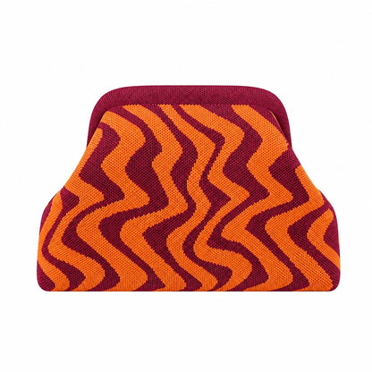 Wavy Orange and Burgundy