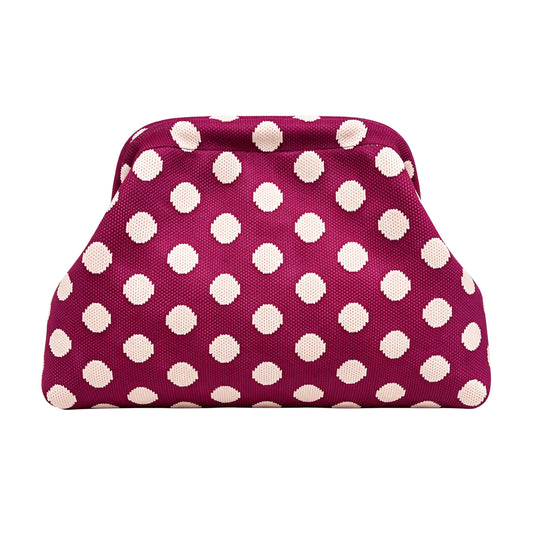 Burgundy Polka Dot