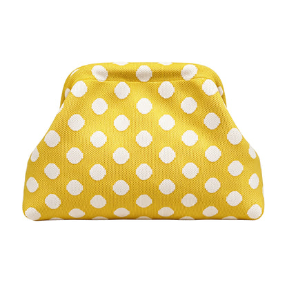 Yellow And White Polka Dot