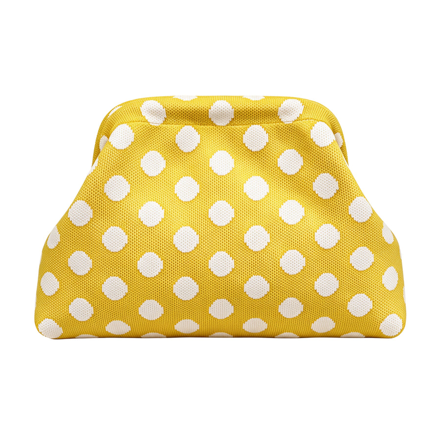 Yellow And White Polka Dot
