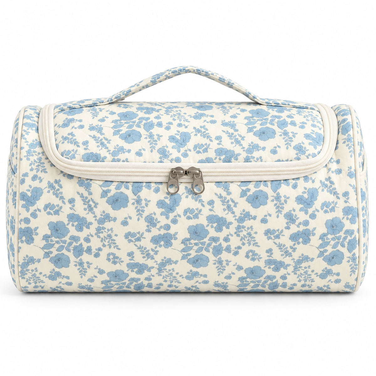 Blowy front view - Blue Flower on White
