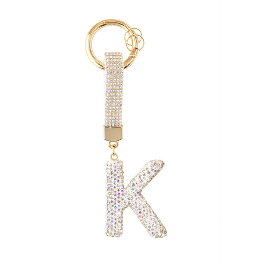 Sparkle Initial – Bag Charm (Silver)