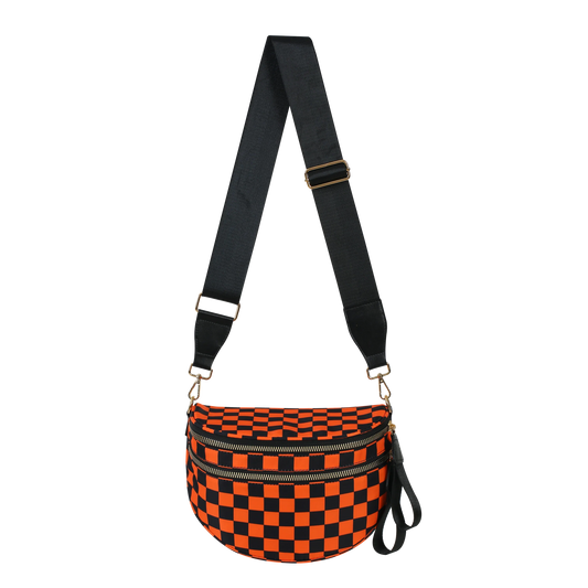 Checkered Orange and Black